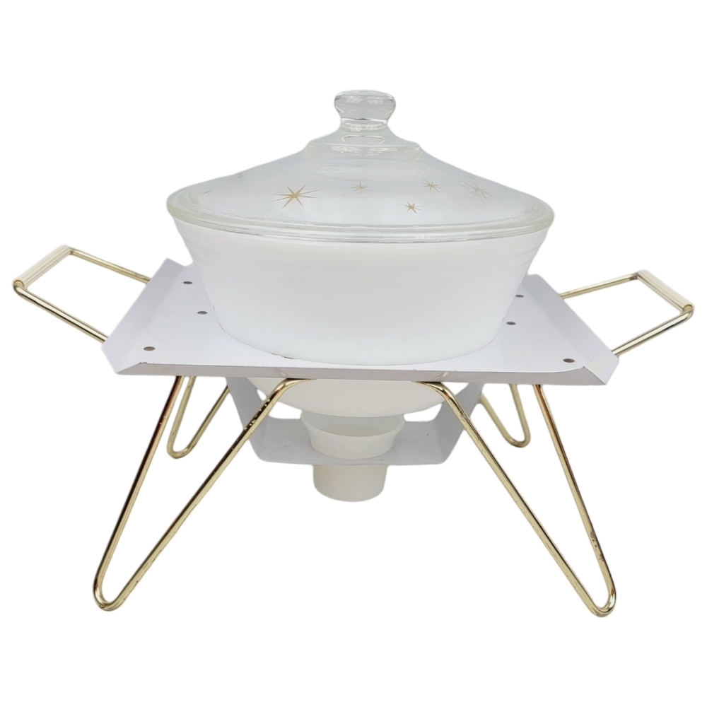 Vintage Starline by Rodney Kent 813 Food Warmer Casserole Chafing Federal Glass